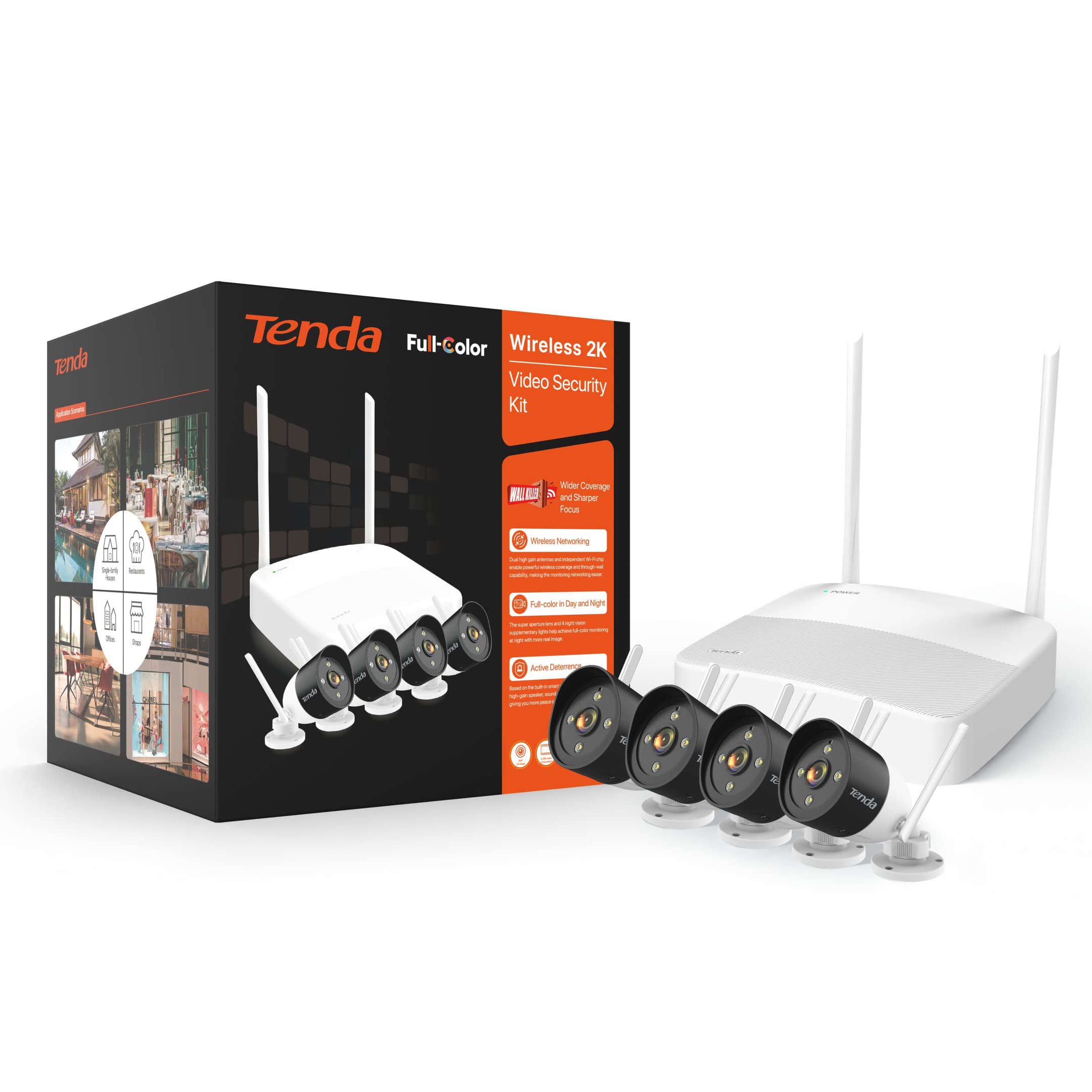  3m  kit wifi tenda 4cam 