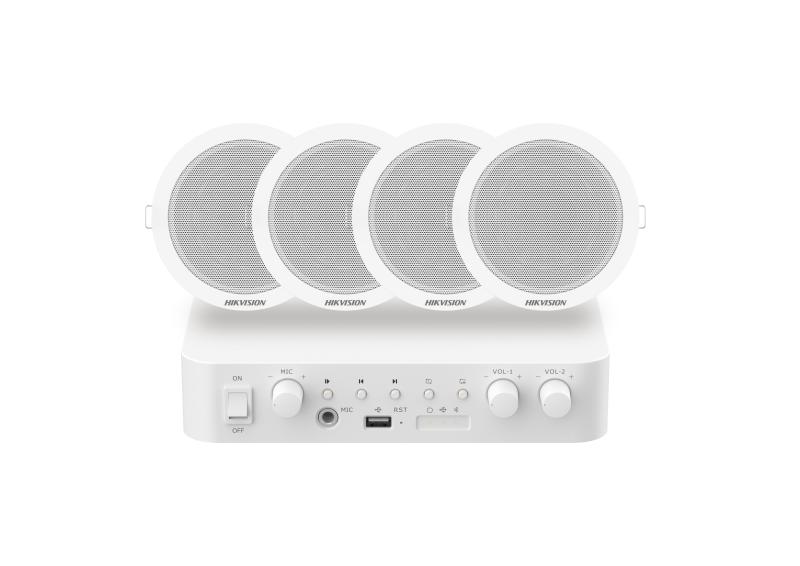Analog Audio Kit with 60W Analog Amplifier and 4* 6W Ceiling Speaker